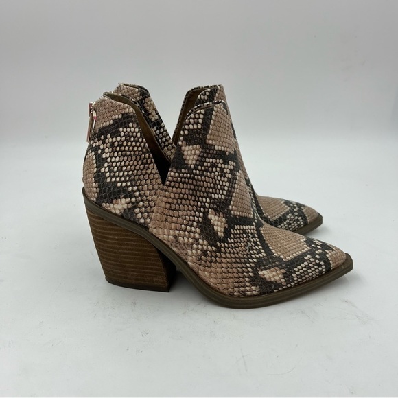 Vince Camuto Leather Snake Print Gigietta Ankle Bootie Size 5.5 - Picture 5 of 11